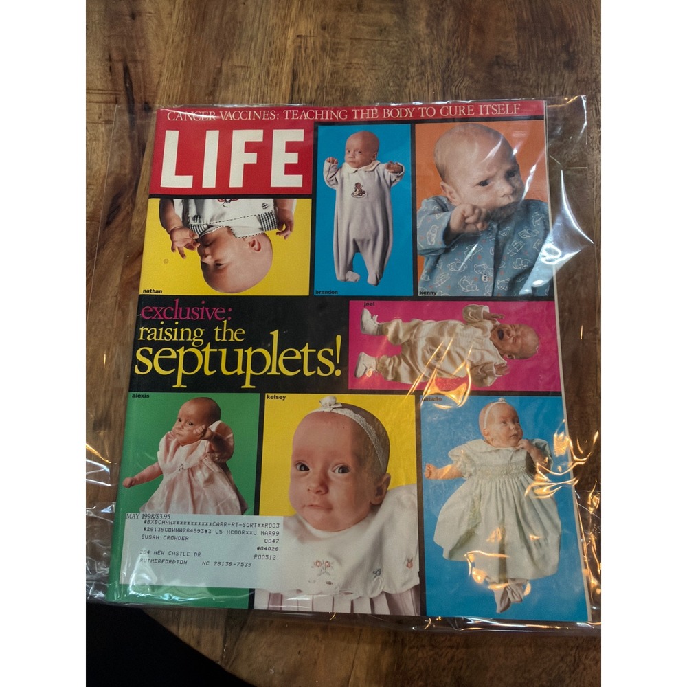 Vintage LIFE Magazine May 1998 McCaughey Septuplets Exclusive Cancer Vaccines